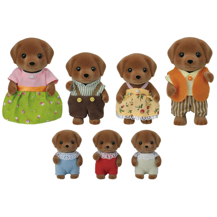 Sylvanian Families Familia : Labradores Chocolate (Set Completo)