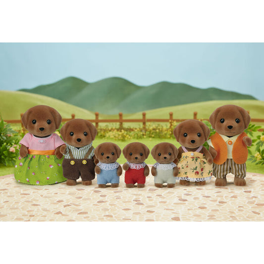 Sylvanian Famillies - Labradores Chocolate (Set Familia)