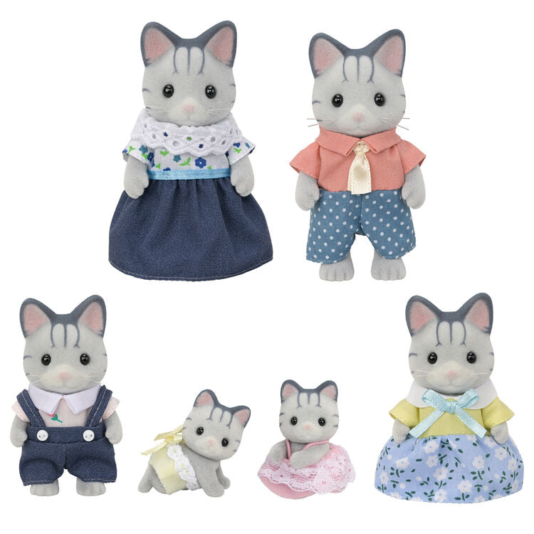 Sylvanian Families Familia : Gatos Pescadores (Set Completo)