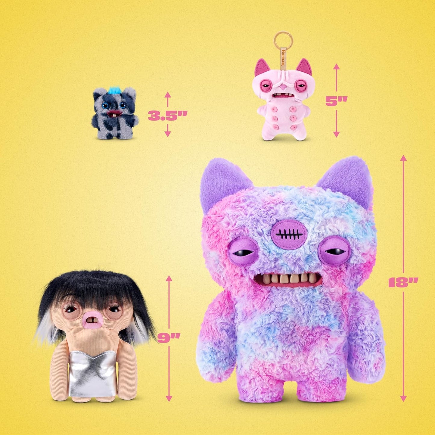Fuggler Baby Screech : Gris Oscuro (Peluche Pequeño)