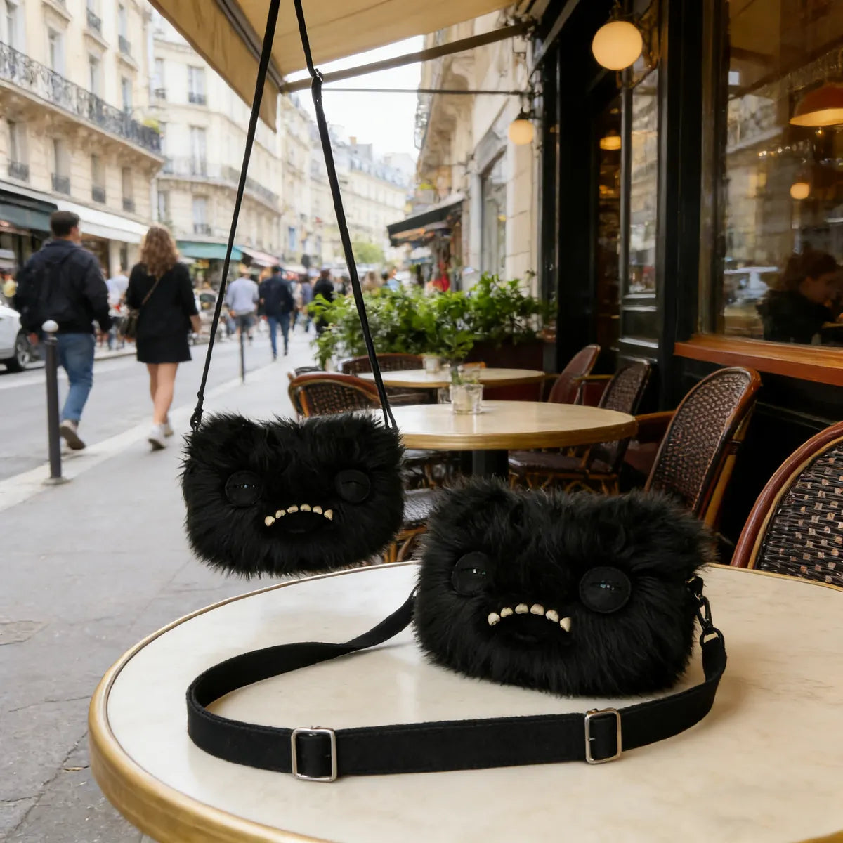 Fuggler Bolsa : Negra Ojos Verdes (Bandolera)