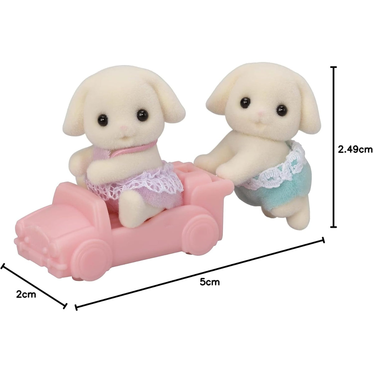 Sylvanian Families Gemelos : Conejo Flora (Set Completo)