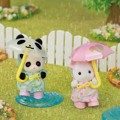 Sylvanian Families Bebés : Paraguas Dia Lluvioso (Set Completo)