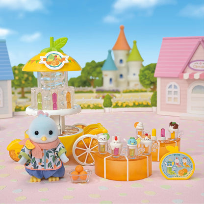Sylvanian Families : Pájaro Azul Puesto Jugos (Set Completo)