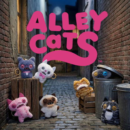 Fuggler Llavero : Alley Cats - Gato Gris Pelón Secreto (Peluche)