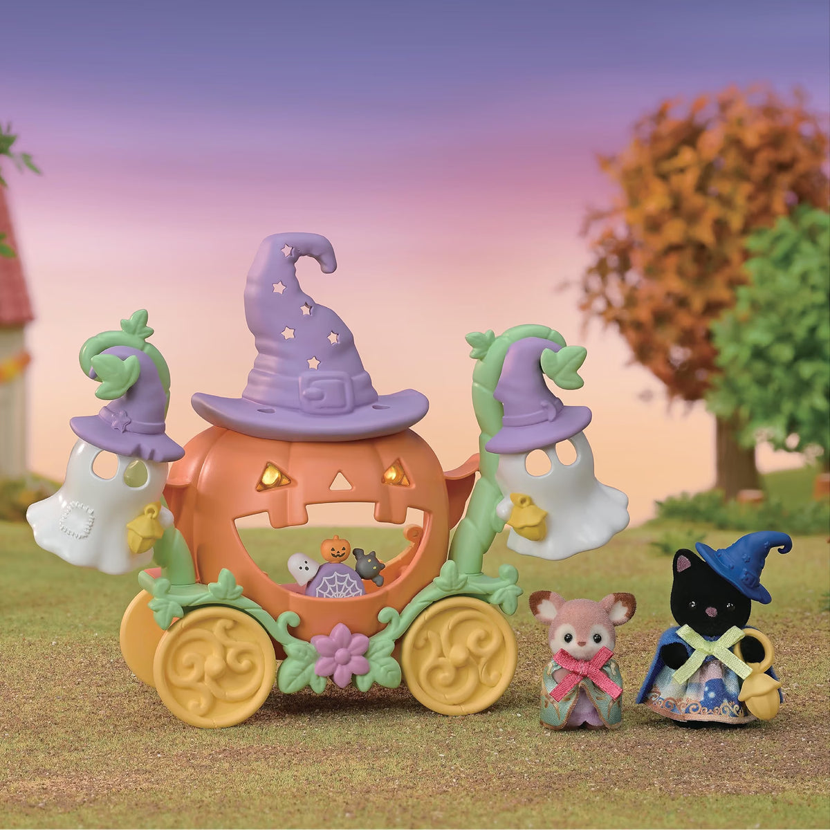 Sylvanian Families Bebés : Halloween Carroza Calabaza (Set Completo)