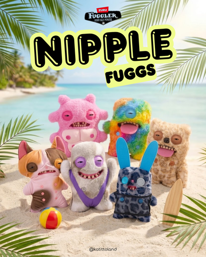 PREVENTA - Fuggler Nipples : Conejo Negro Azul (Peluche)