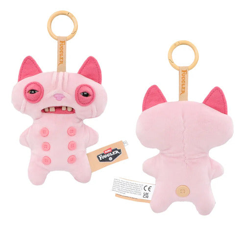 Fuggler Llavero : Alley Cats - Gato Rosa Pelón (Peluche)