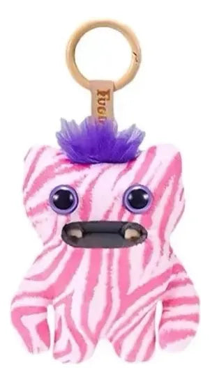 Fuggler Baby Pinkles : Rosa Rayado (Llavero de Peluche)