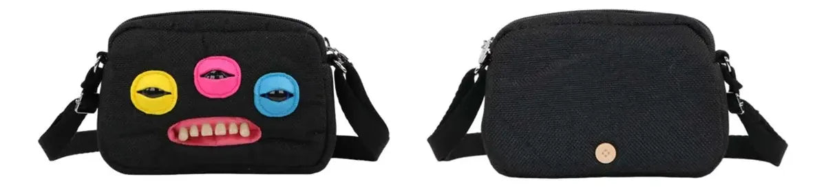 Fuggler Bolsa : Negra Ojos de Colores (Bandolera)
