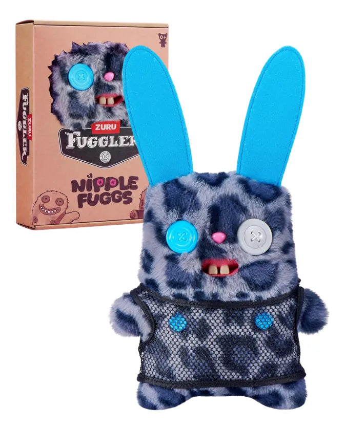 PREVENTA - Fuggler Nipples : Conejo Negro Azul (Peluche)