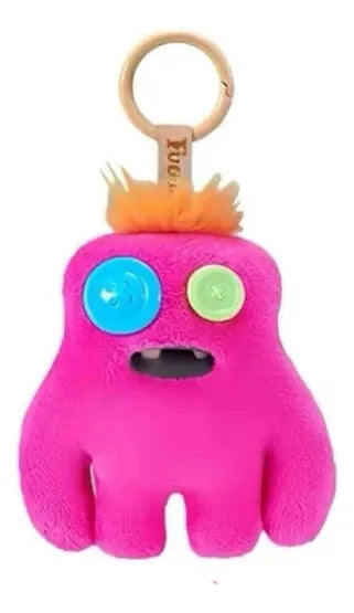 Fuggler Baby Pinkles : Rosa con Ojos de Botón (Llavero de Peluche)