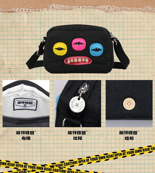Fuggler Bolsa : Negra Ojos de Colores (Bandolera)