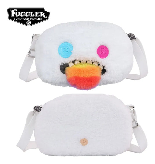 Fuggler Bolsa : Blanca con Lengua Arcoíris (Bandolera)