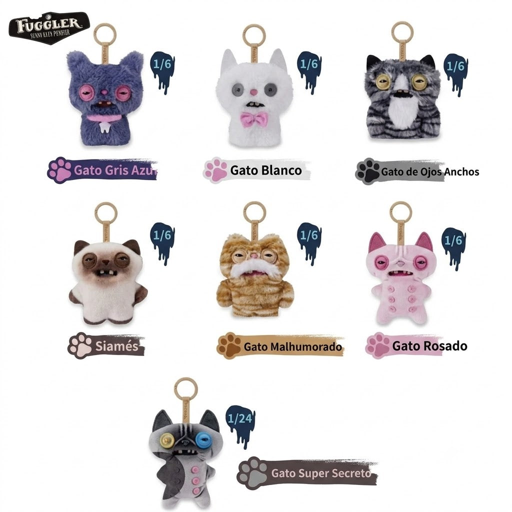 Fuggler Alley Cats : Caja Sorpresa (Llavero de Peluche)