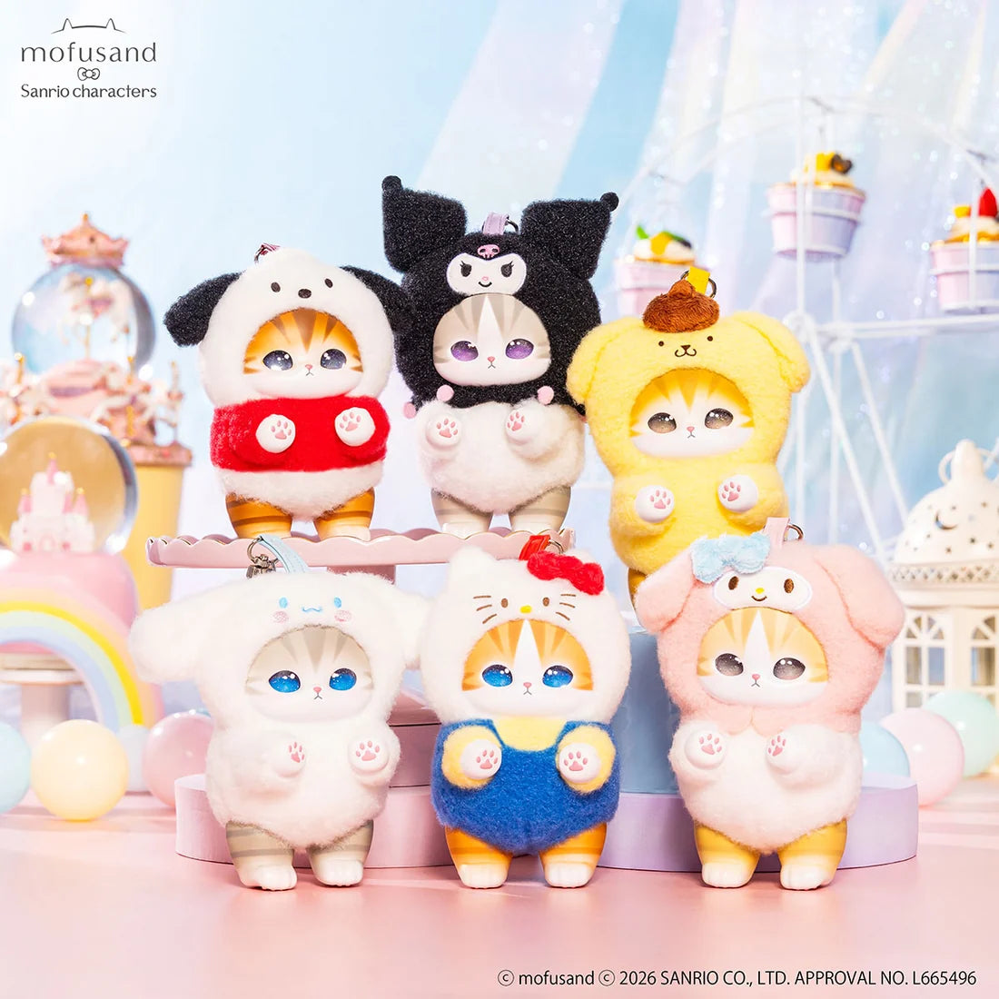 Mofusand x Sanrio : Caja Sorpresa (Llavero de Peluche)