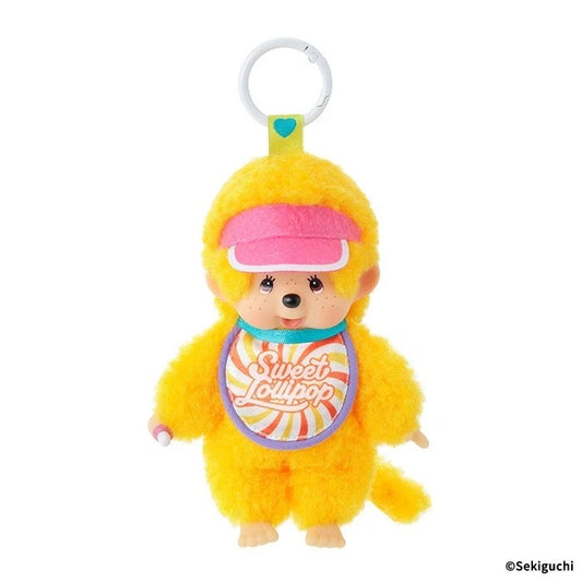 Monchhichi Lollipop : Niño Naranja (Llavero de Peluche)