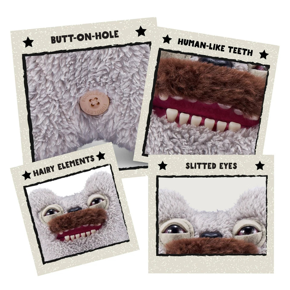 Fuggler Hairy : Gris Bigote Peludo (Peluche)