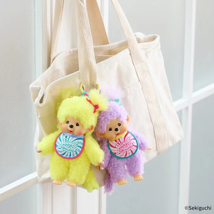 Monchhichi Lollipop : Morado (Llavero de Peluche)
