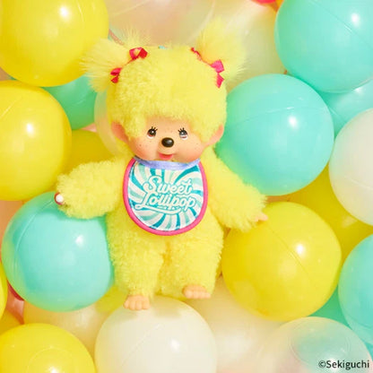 Monchhichi Lollipop : Amarillo (Llavero de Peluche)