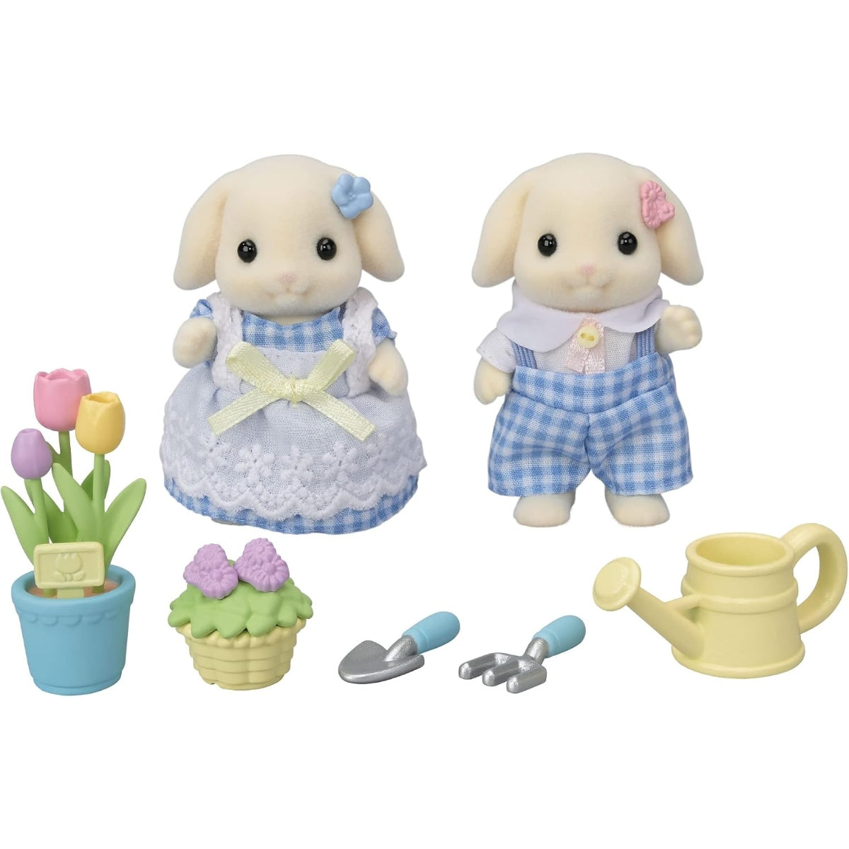 Sylvanian Families Hermanos : Conejo Flora (Set Completo)