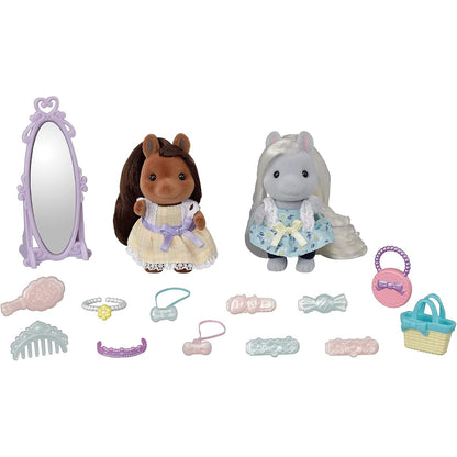 Sylvanian Families : Pony Peluquería Dúo (Set Completo)