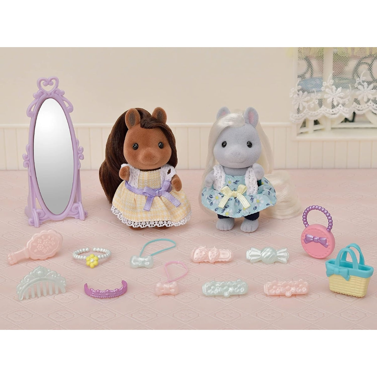 Sylvanian Families : Pony Peluquería Dúo (Set Completo)