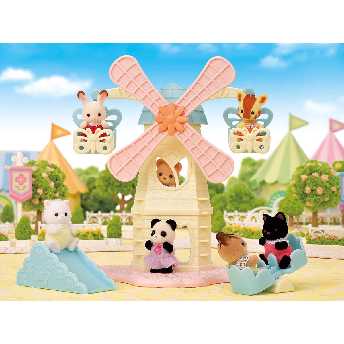 Sylvanian Families : Gato Persa Ryan Molino Viento (Set Completo)