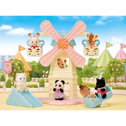 Sylvanian Families : Gato Persa Ryan Molino Viento (Set Completo)