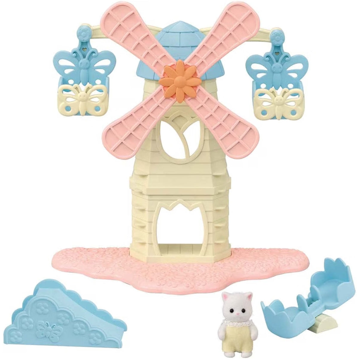 Sylvanian Families : Gato Persa Ryan Molino Viento (Set Completo)
