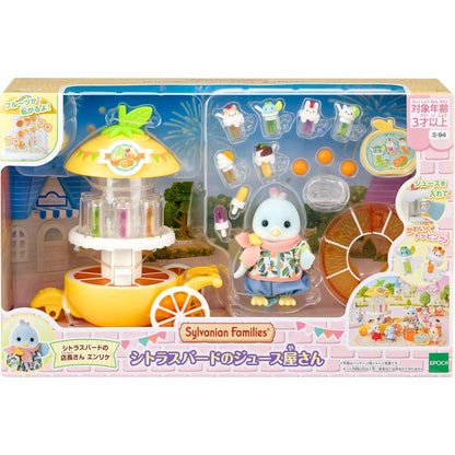 Sylvanian Families : Pájaro Azul Puesto Jugos (Set Completo)