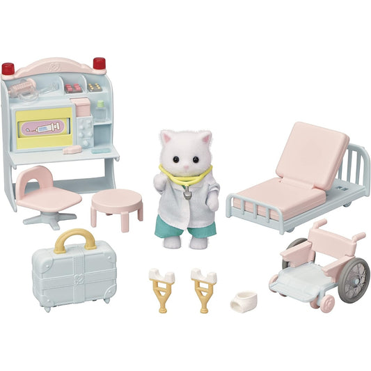 Sylvanian Families : Gato Persa Doctor (Set Completo)