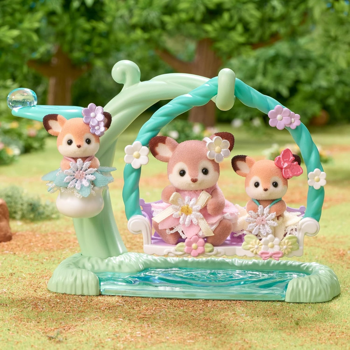 Sylvanian Families Bebés : Ciervos en Columpio (Set Completo)