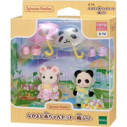 Sylvanian Families Bebés : Paraguas Dia Lluvioso (Set Completo)