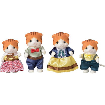 Sylvanian Families Familia : Gato Maple Naranja (Set Completo)