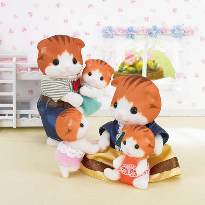 Sylvanian Families Familia : Gato Maple Naranja (Set Completo)